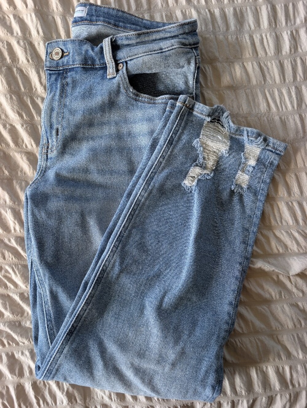 KanCan Light Blue Denim Jeans with Label Detail